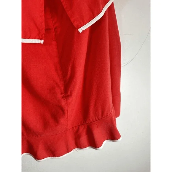 Tularosa Carrie Revolve Romper‎ Mini Dress Red White Woman's Size L - Picture 7 of 16